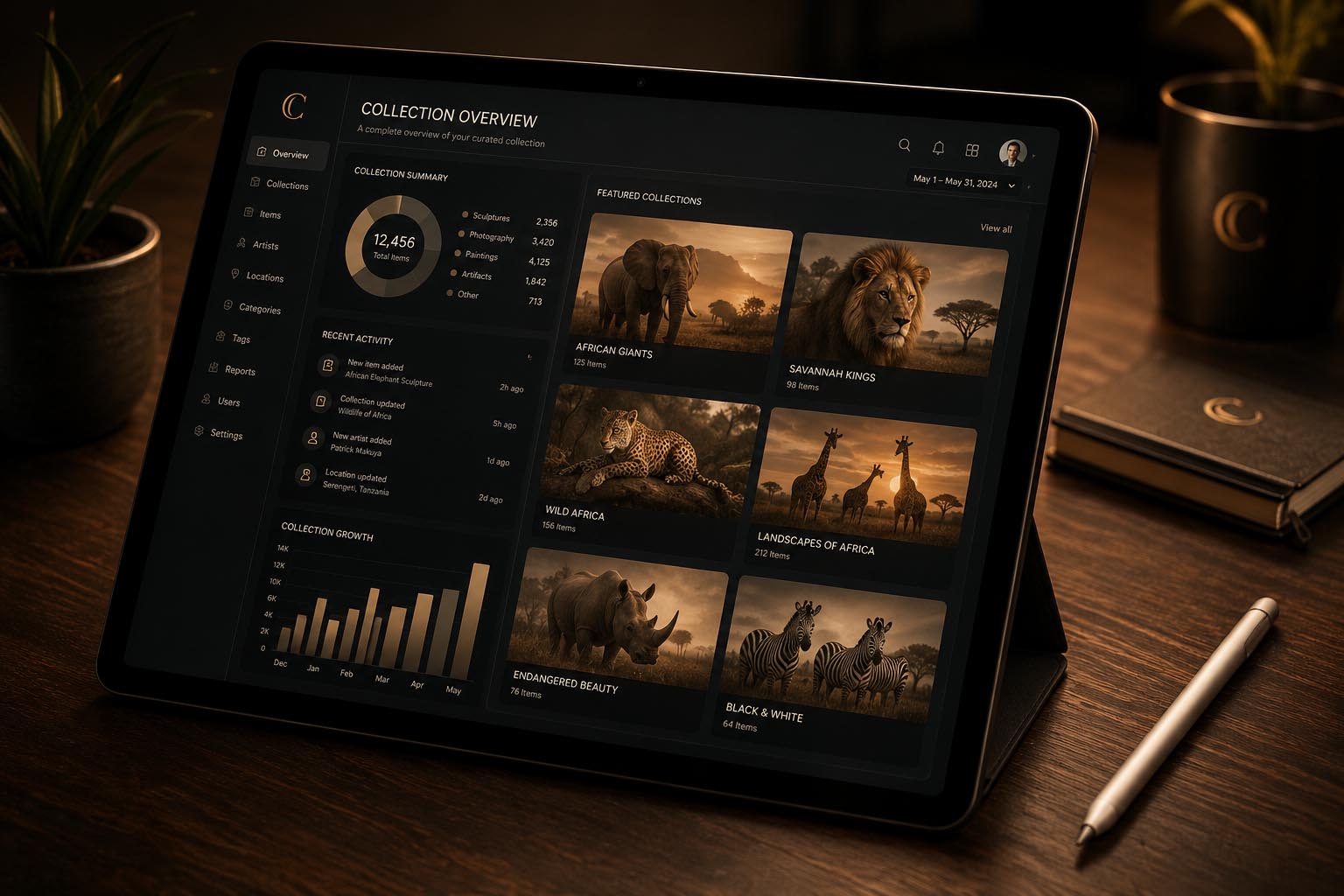 Bespoke collection management dashboard